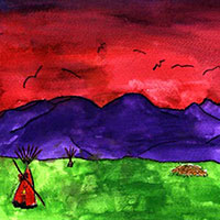 Water colour painting by Grade 1/2 student - 2